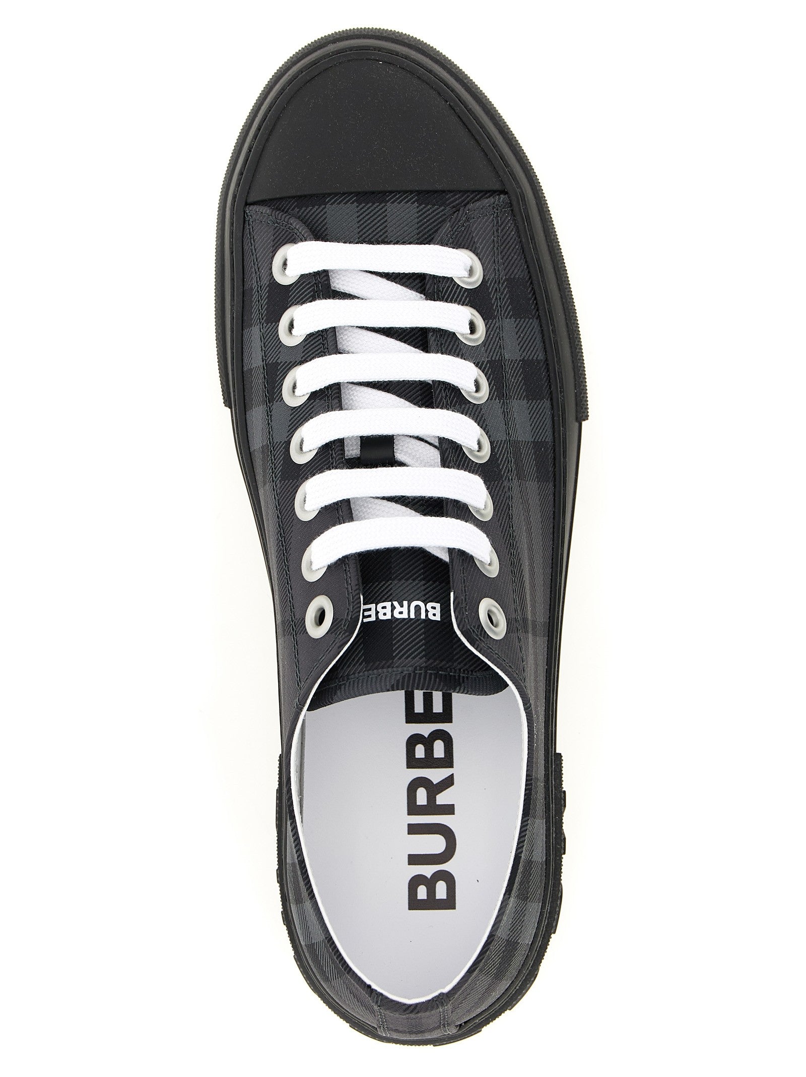 Check print sneakers