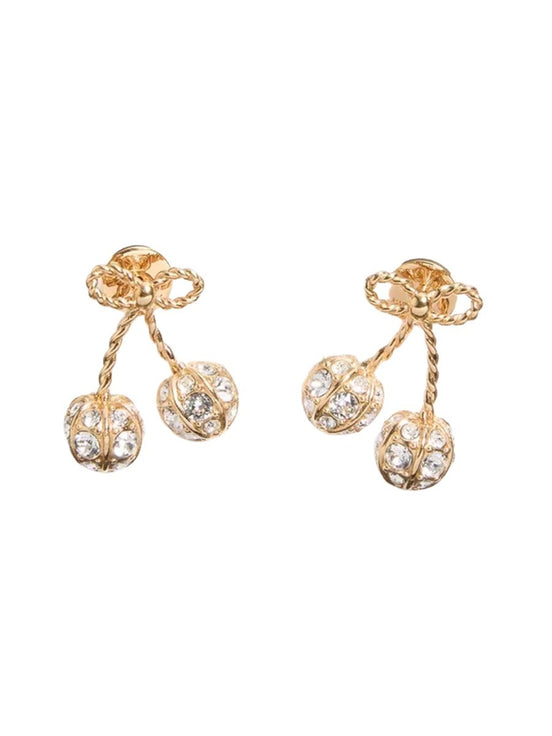 "CHERRYFIC" EARRINGS WITH RHINESTONES