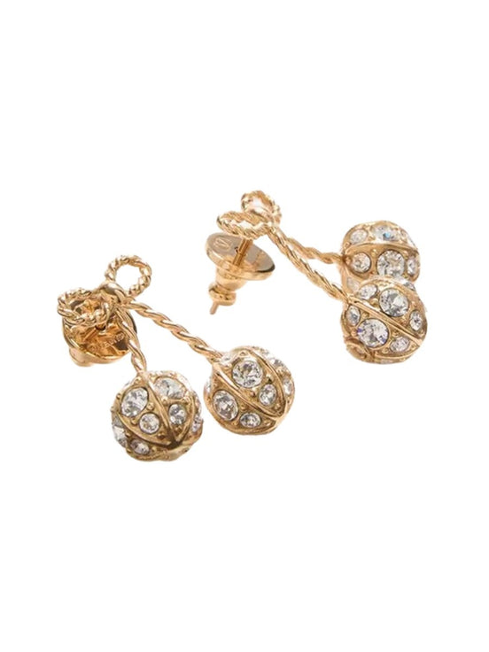 "CHERRYFIC" EARRINGS WITH RHINESTONES