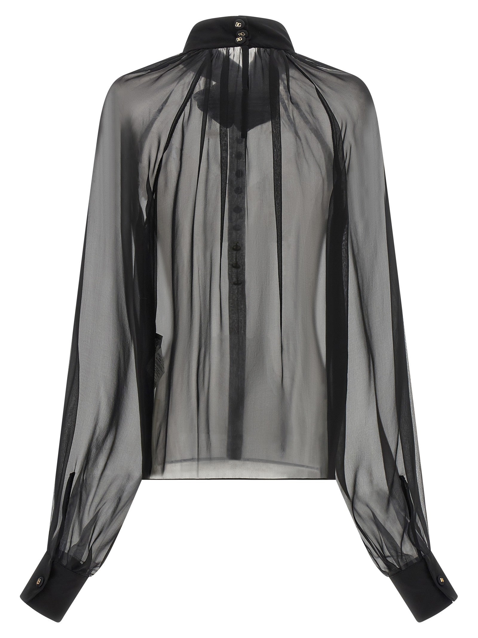 Chiffon blouse with flower