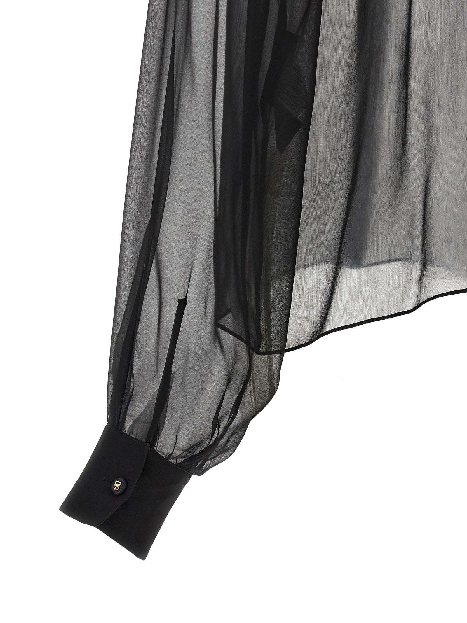 Chiffon blouse with flower