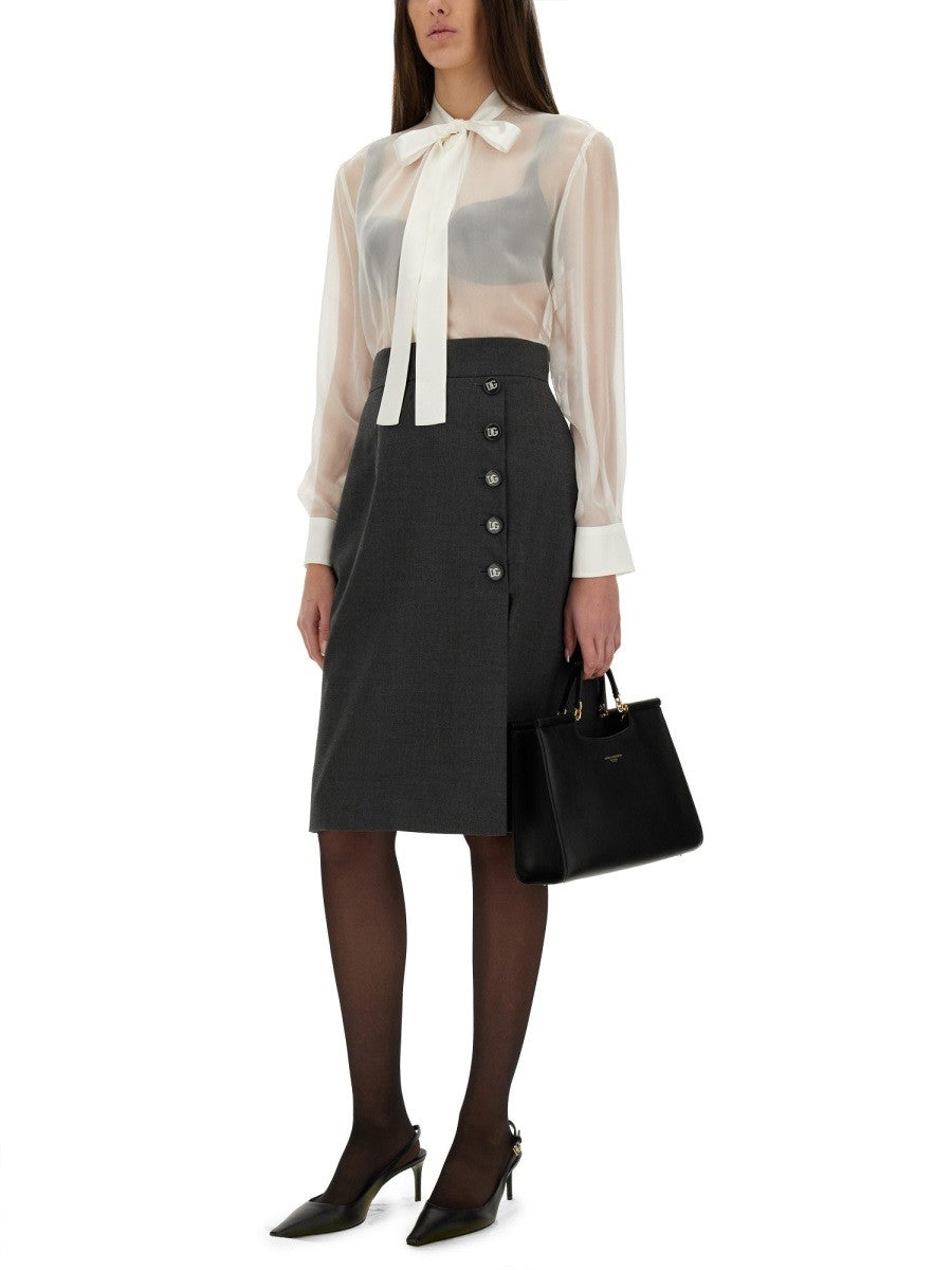 CHIFFON SHIRT WITH BOW
