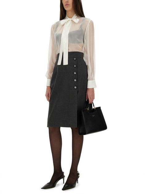 CHIFFON SHIRT WITH BOW