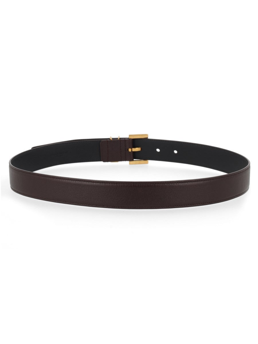 Saint Laurent Cintura Cassandre con Fibbia Quadrata