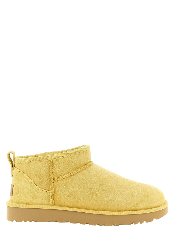 'Classic Ultra Mini' yellow ankle boots