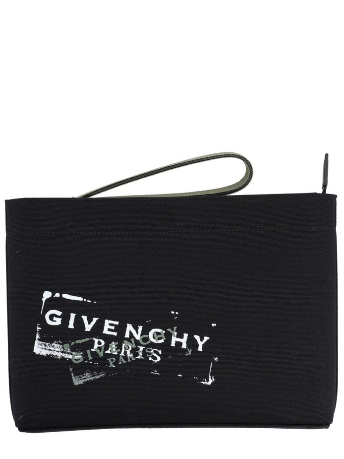 CLUTCH BAG WITH LOGO
