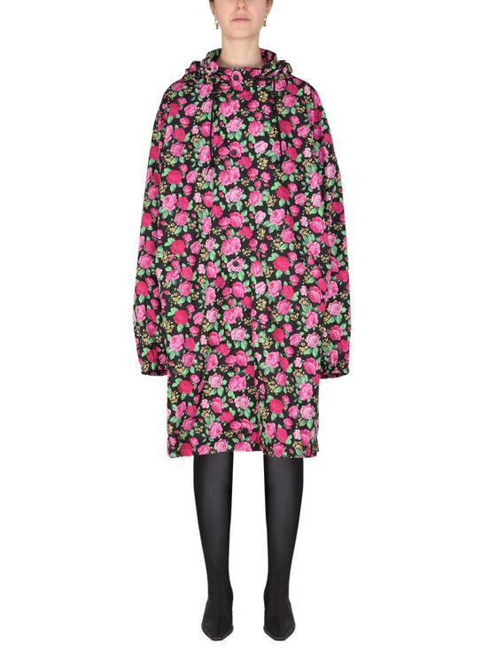 COAT WITH FLORAL PATTERN