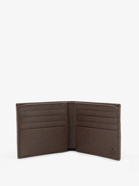 Coated canvas wallet with GG motif