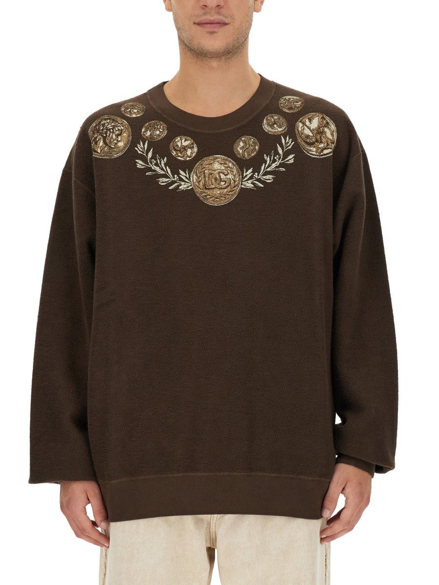 COIN PRINT SWEATSHIRT
