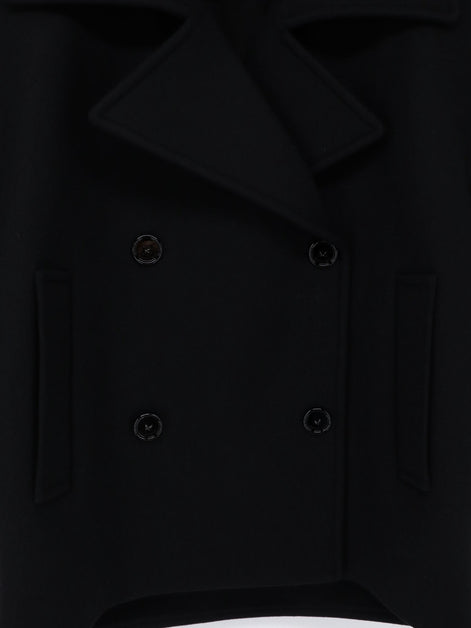 Balenciaga Compact double-wool cocoon peacoat