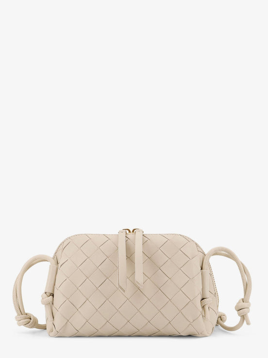 Concert Pouch leather crossbody bag with Intrecciato motif