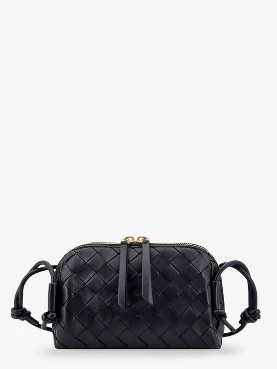 Concert Pouch leather crossbody bag with Intrecciato motif