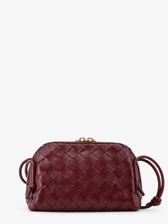 Concert Pouch leather shoulder bag with Intrecciato motif