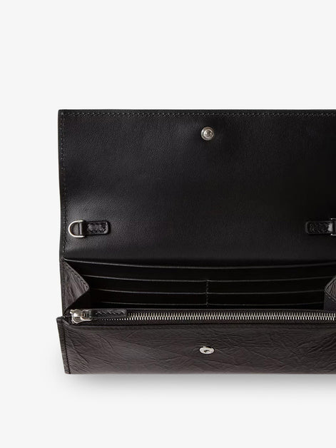Fendi Continental crackled leather wallet