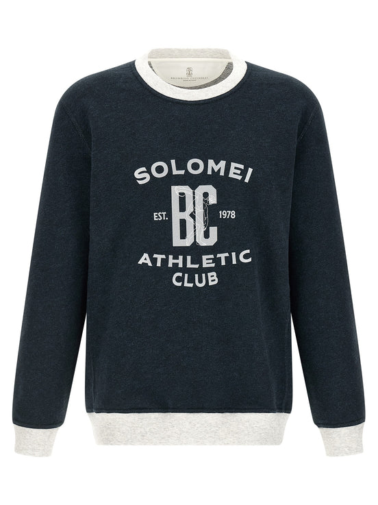 Cotton and linen sweatshirt