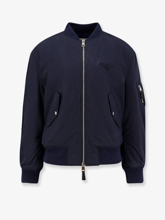 Cotton blend bomber jacket
