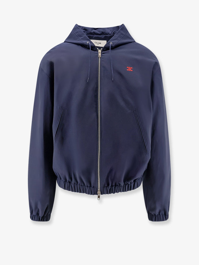 Cotton blend hooded jacket