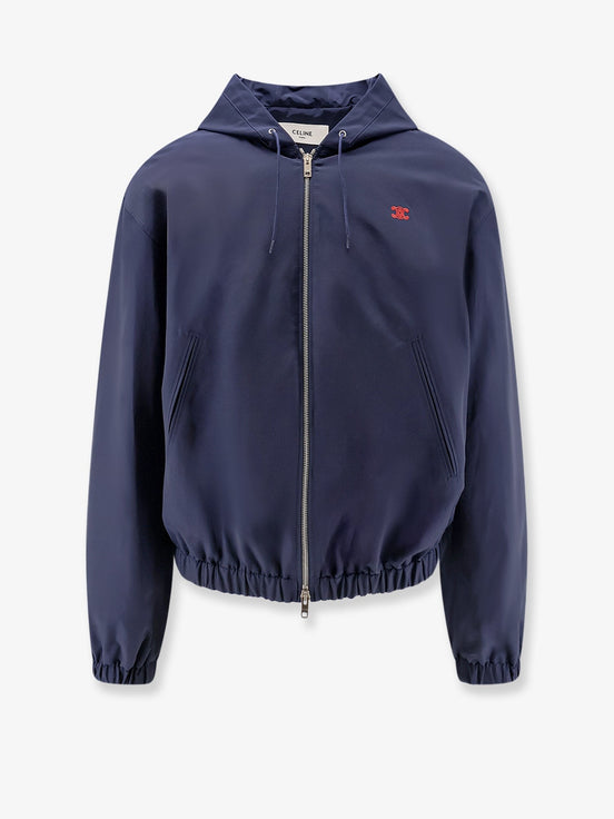 Cotton blend hooded jacket