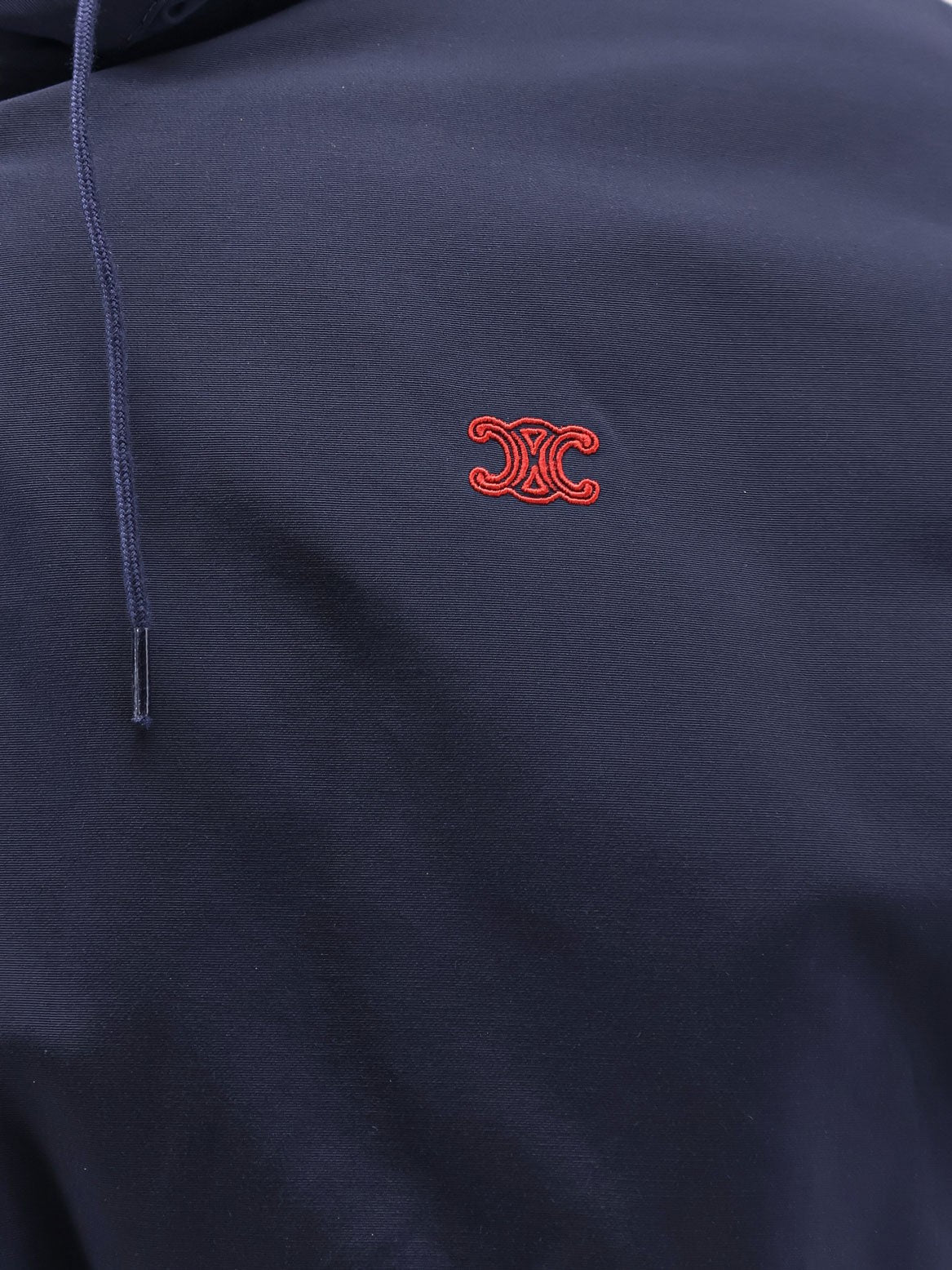 Cotton blend hooded jacket