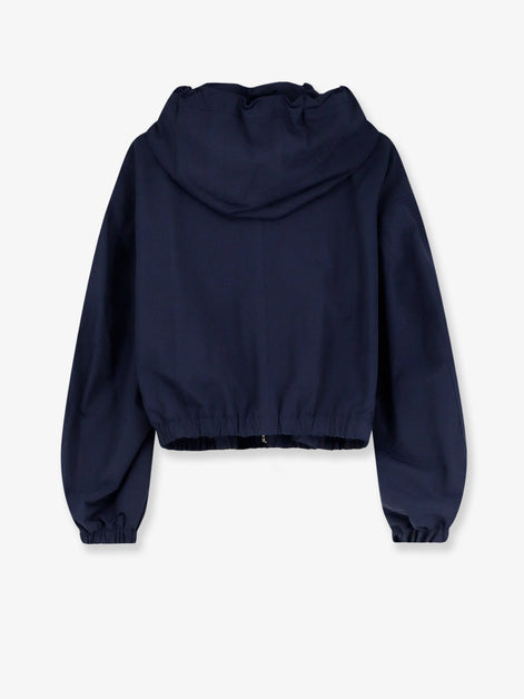 Cotton blend jacket with Logo