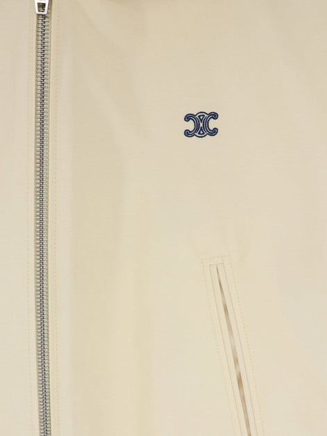 Cotton blend jacket with logo