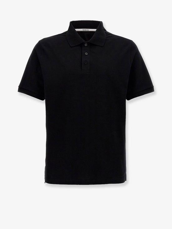 Cotton blend polo shirt with Cassandre embroidery