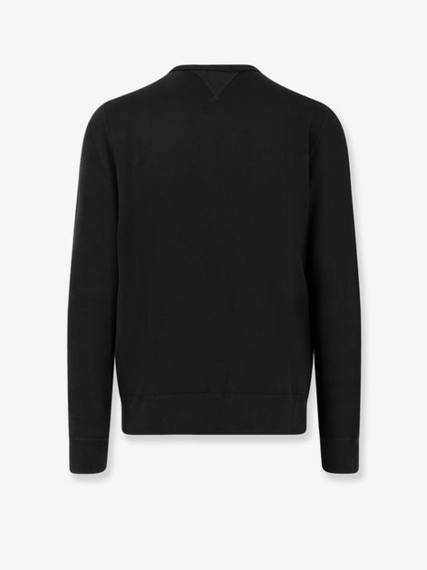 Cotton blend sweater with logo