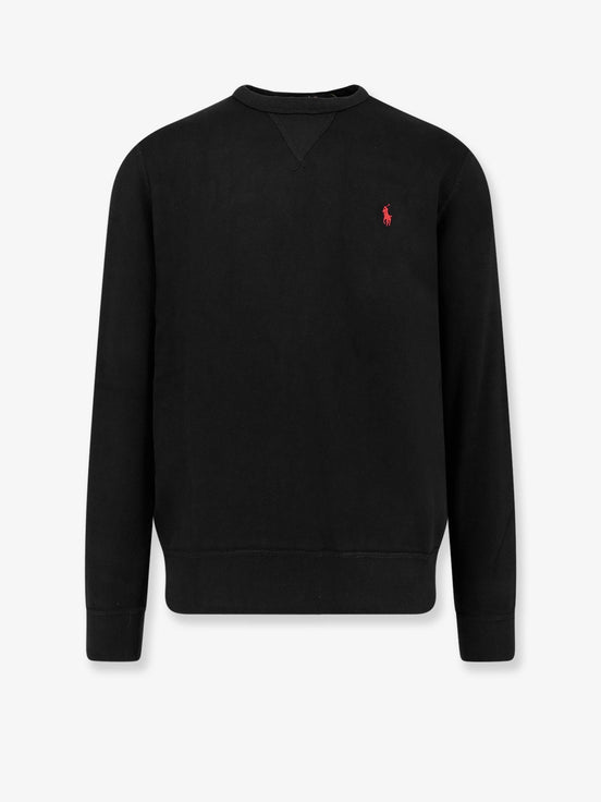 Cotton blend sweater with logo