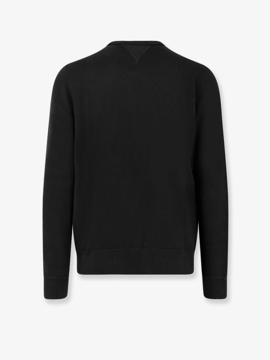 Cotton blend sweater with logo