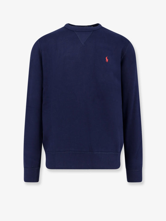 Cotton blend sweater with logo