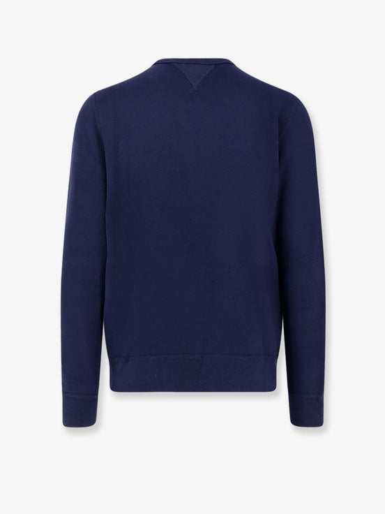 Cotton blend sweater with logo