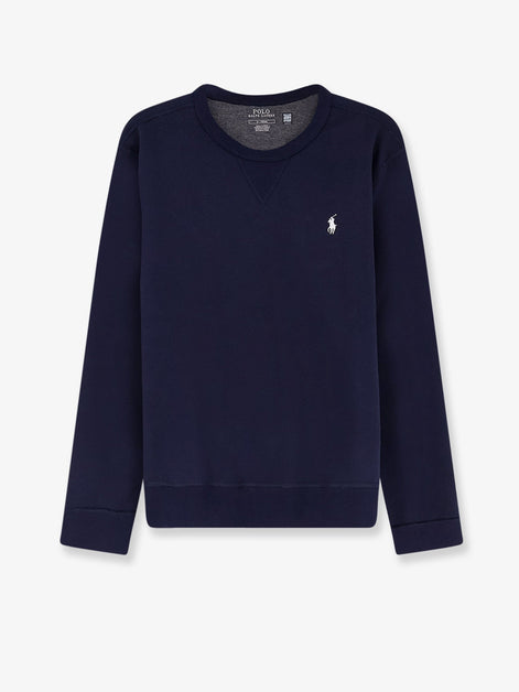 Cotton blend sweatshirt with front embroidered logo