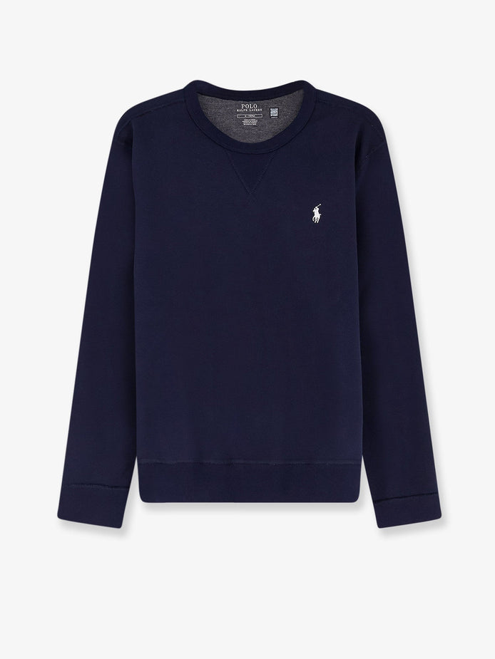 Cotton blend sweatshirt with front embroidered logo
