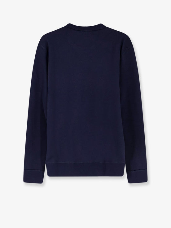 Cotton blend sweatshirt with front embroidered logo