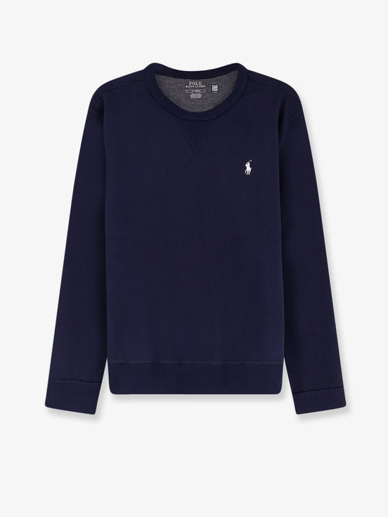 Cotton blend sweatshirt with front embroidered logo