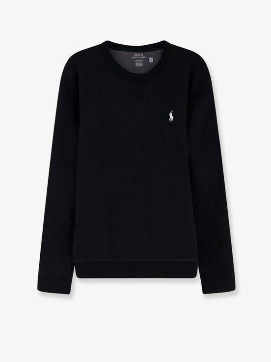 Cotton blend sweatshirt with front embroidered logo