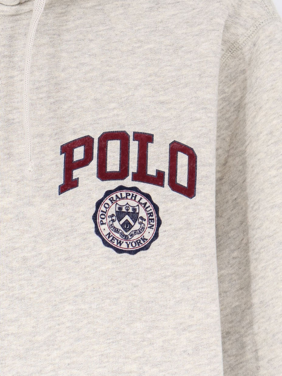 Cotton blend sweatshirt with hood