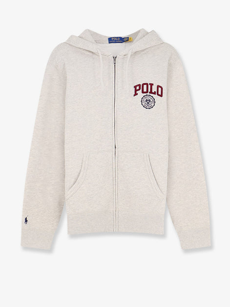 Cotton blend sweatshirt with hood