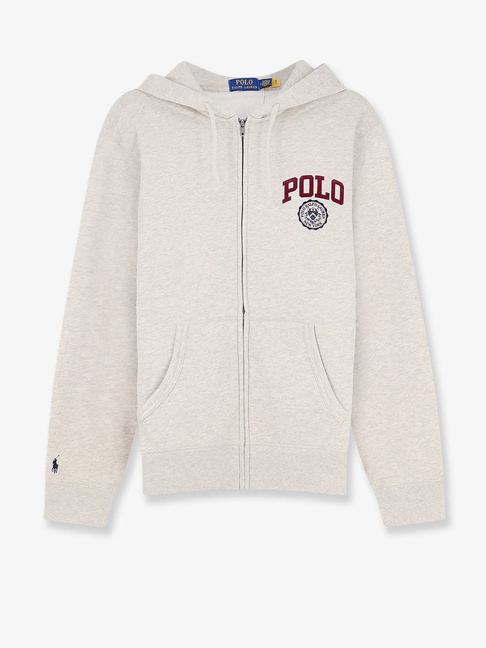 Cotton blend sweatshirt with hood