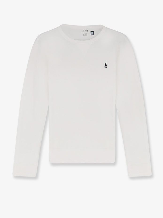 Cotton blend sweatshirt with iconic embroidery