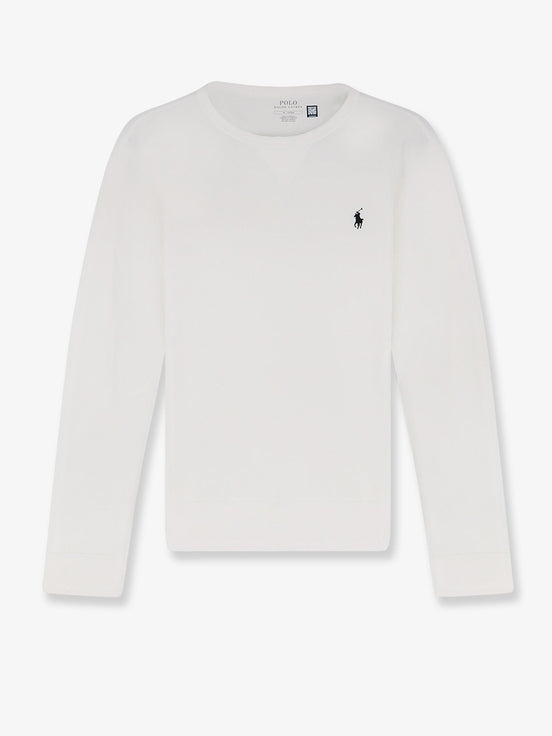 Cotton blend sweatshirt with iconic embroidery