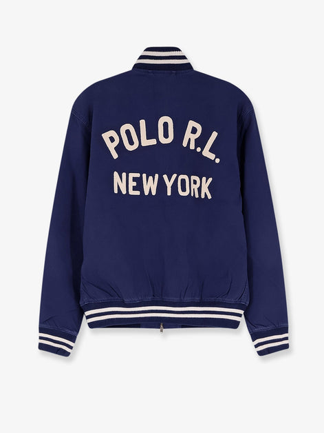 Cotton bomber con patch Logo