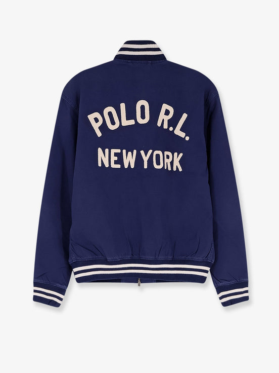 Cotton bomber con patch Logo
