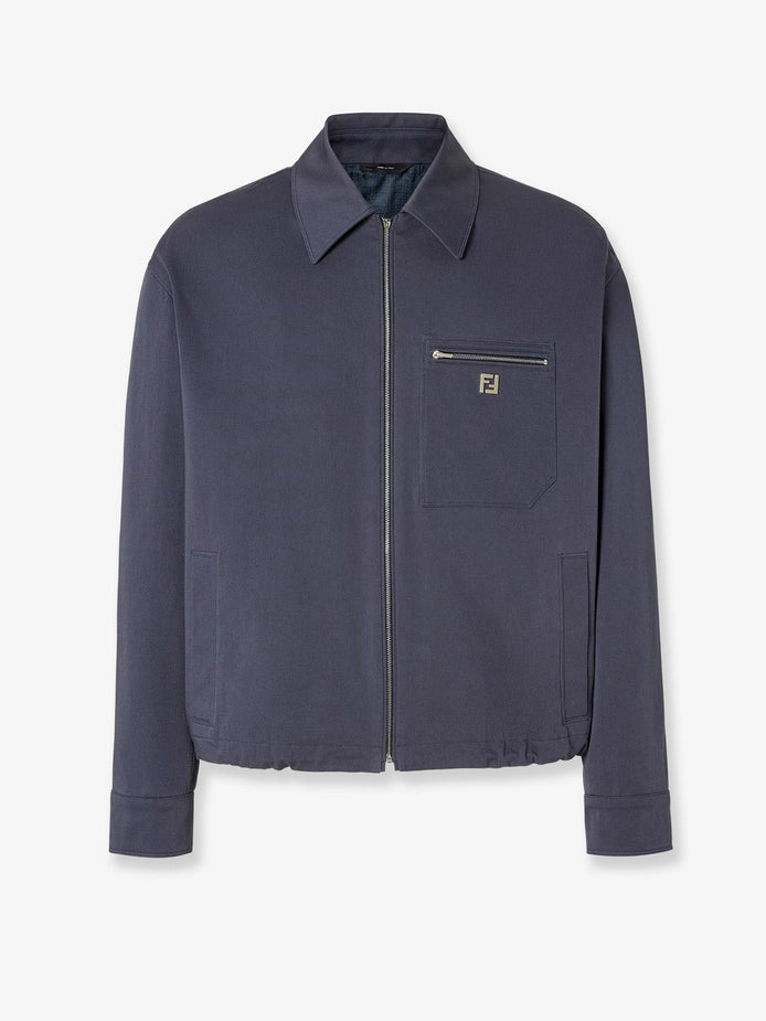 Cotton jacket with FF detail