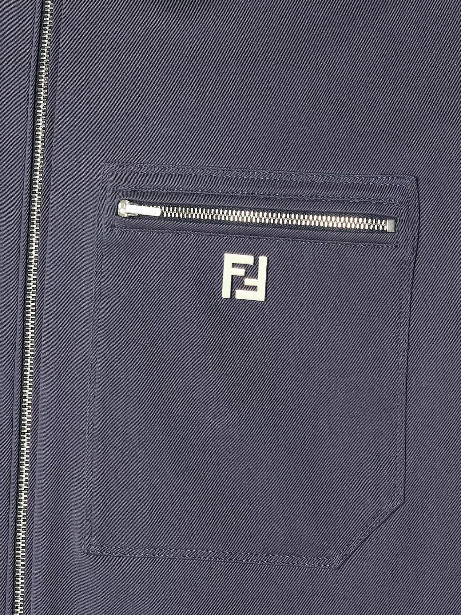 Cotton jacket with FF detail