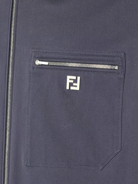 Cotton jacket with FF detail