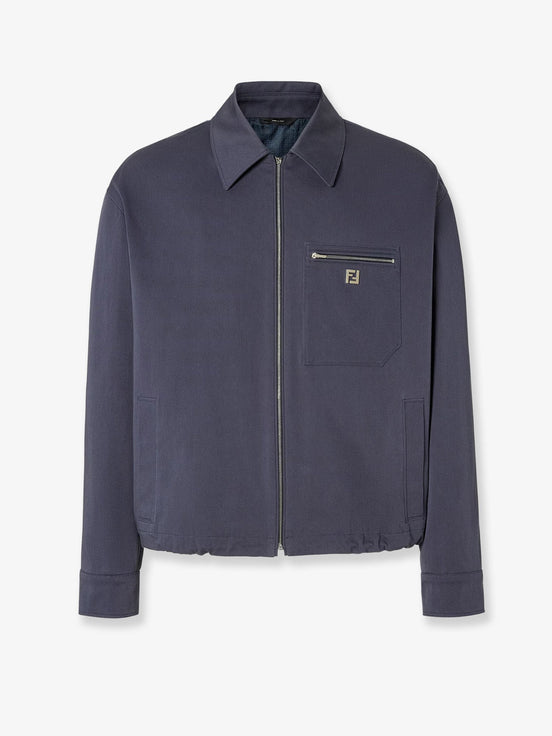 Cotton jacket with FF detail