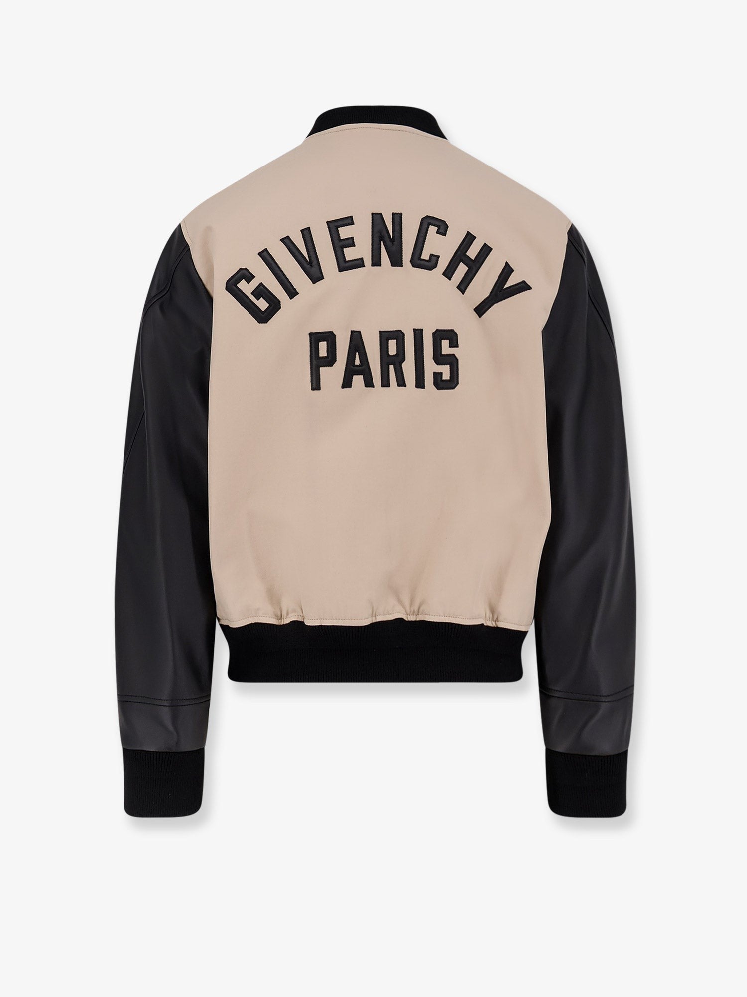 Cotton Jacket with leather sleeves