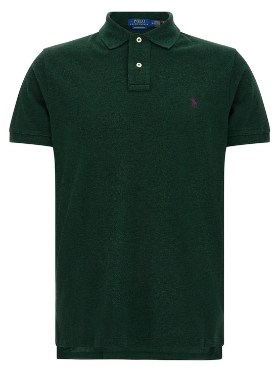Cotton polo shirt with embroidered logo