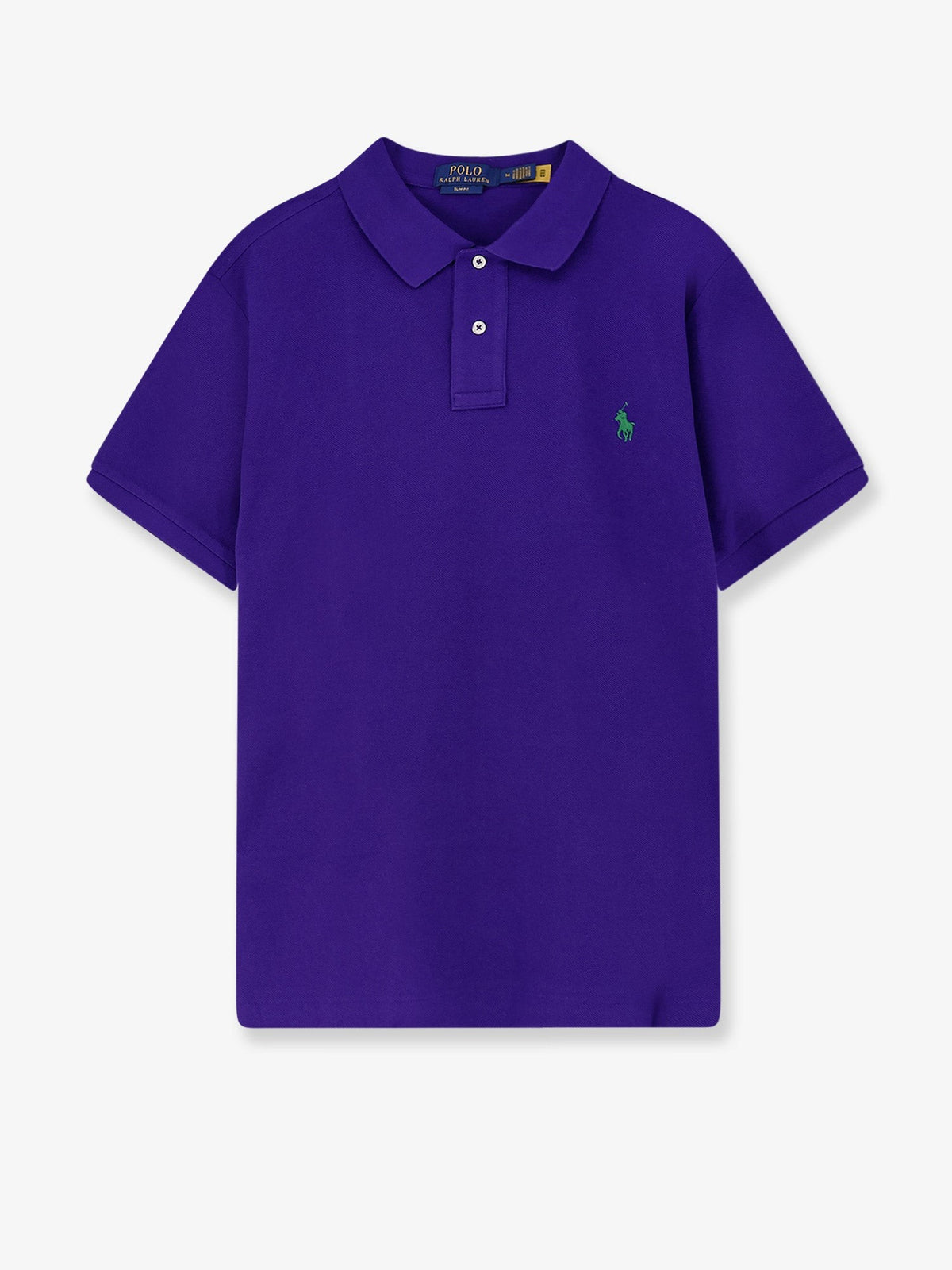 Cotton polo shirt with frontal embroidered logo